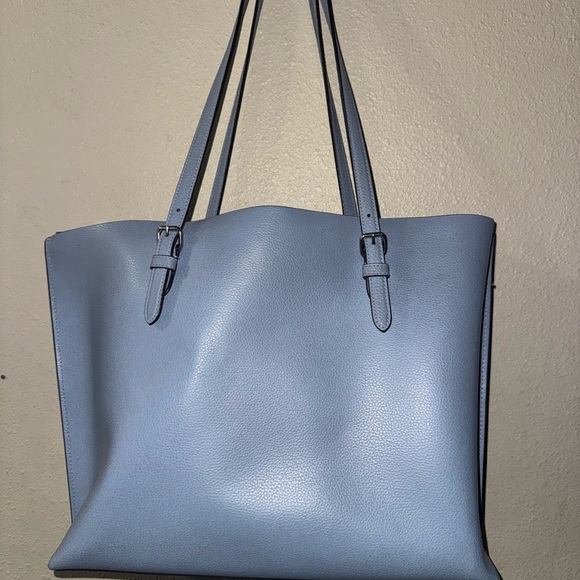 Coach Blue Leather Mollie Tote - Picture 2 of 9